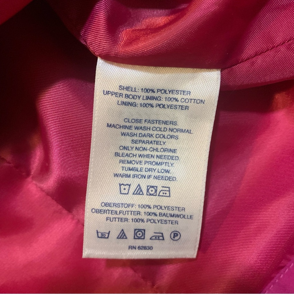 Lands’ End Pink Trench Coat Jacket XL - Picture 7 of 8